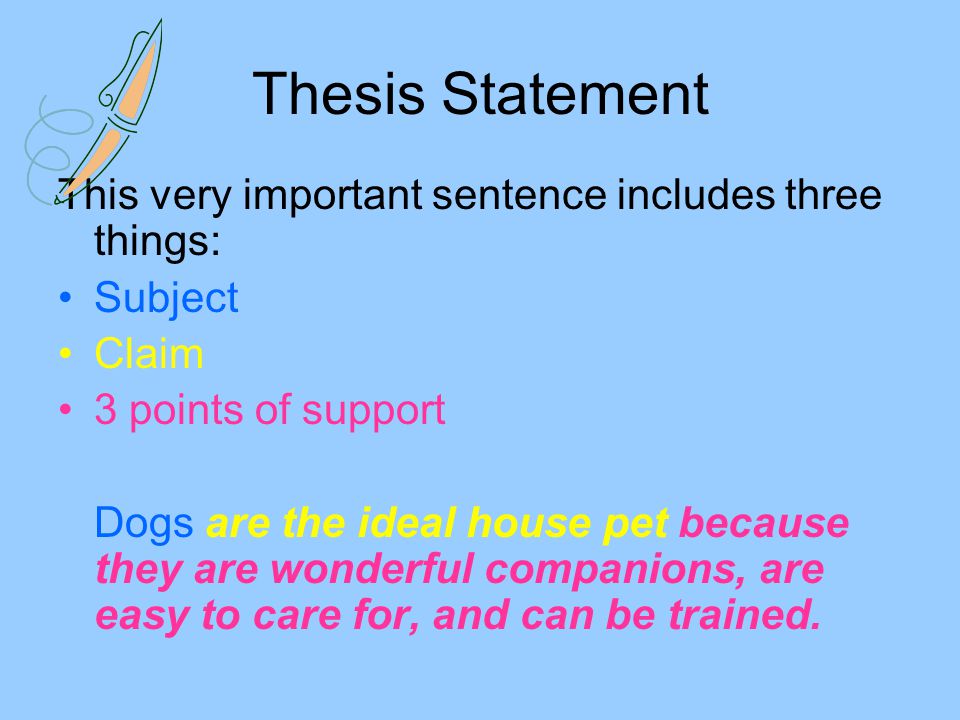 How to Write a Three Point Thesis Statement
